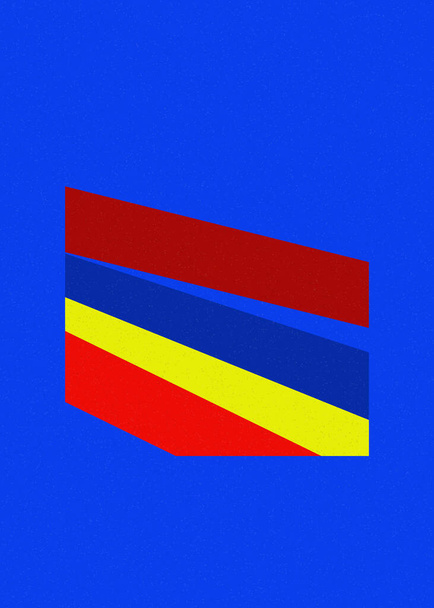 Absintti väri Crossing linjat generativeart tyyli värikäs kuva - Vektori, kuva