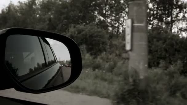 Vidéo de paysage de voiture rétroviseur - Séquence, vidéo