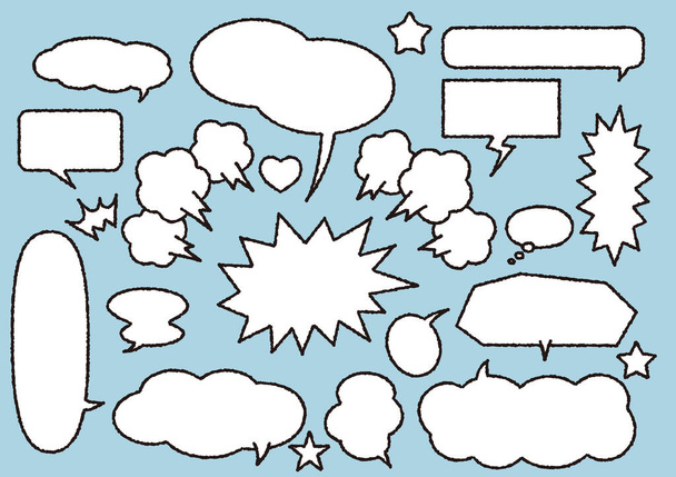 Style de bande dessinée bulles de discours icônes définir le style d'écriture, Vecteur - Vecteur, image