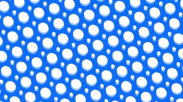 This is a video of simple polka dot line moves in a loop on a blue background  - Footage, Video