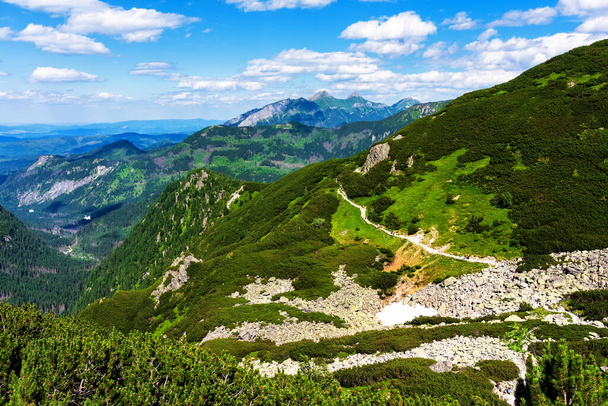 De Hoge Tatragebergte is een bergketen langs de grens van Slowakije in de regio Preov en Zuid-Polen in het woiwodschap Klein-Polen.. - Foto, afbeelding