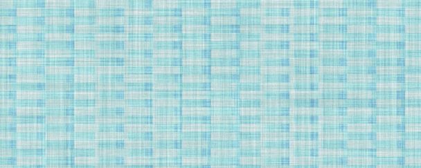 Teal plaid fabric pattern background - Photo, Image
