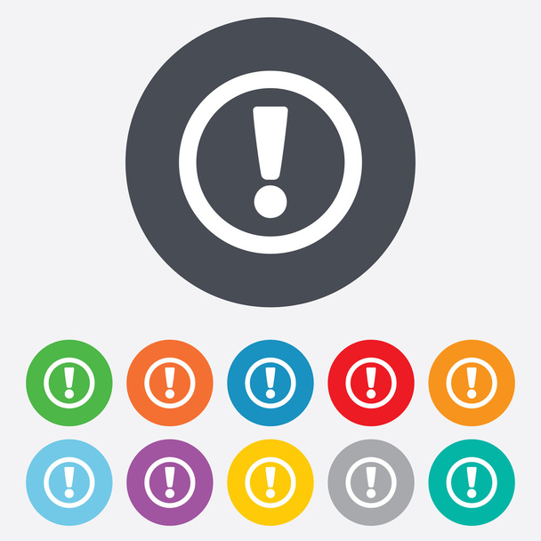 Attention sign icon. Exclamation mark. - Vector, Image
