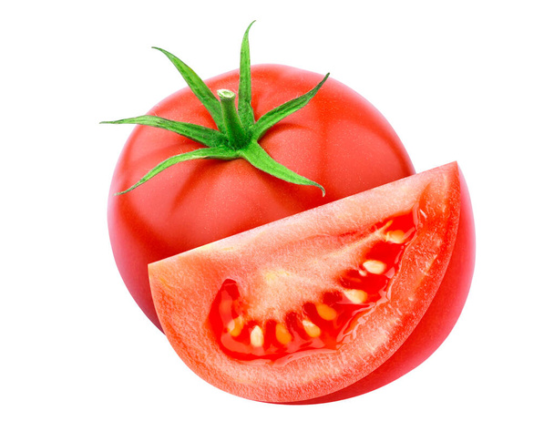 čerstvé rajče izolované na bílém pozadí - Fotografie, Obrázek