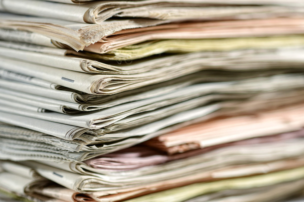 Stack of old newspapers - Foto, Imagen