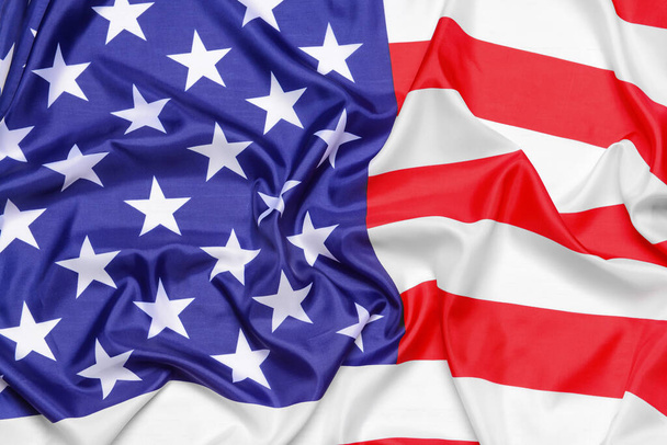 Bandera de EE.UU. como fondo, primer plano - Foto, imagen