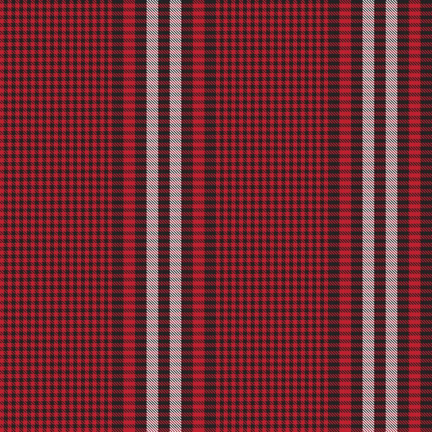 Red Glen Plaid texturiertes nahtloses Muster für Modetextilien und Grafiken - Vektor, Bild