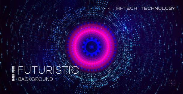 Abstract particle fractal background, hi-tech and big data background illustration - Vector, Image