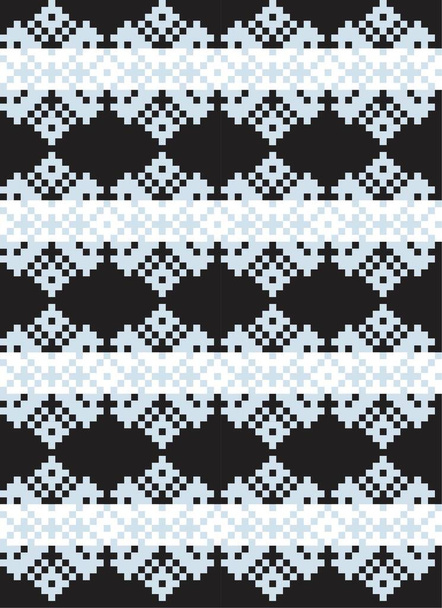 Sky Blue Christmas fair isle pattern background for fashion textiles, knitwear and graphics - Vector, Image
