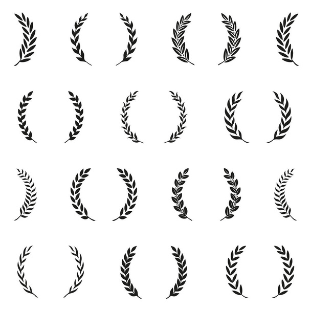 Black and white award wreaths. Seamless pattern. Vector illustration. - Vector, Image