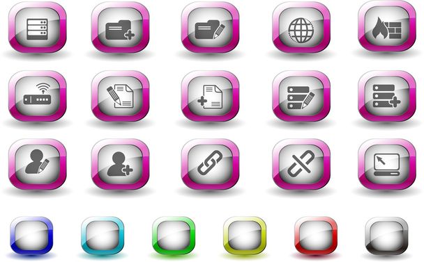 Database and Network icons - Vecteur, image