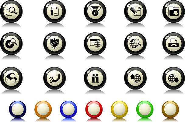 Iconos de Internet - Vector, Imagen