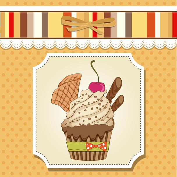 Buon compleanno cupcakes - Vettoriali, immagini