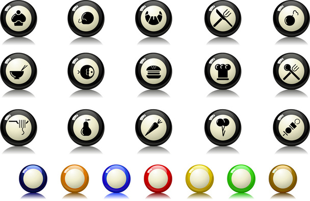 Food & Restaurant pictogrammen - Vector, afbeelding