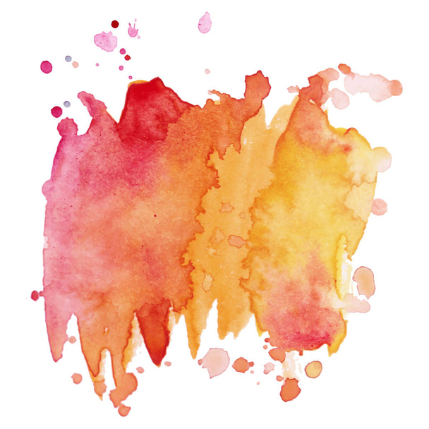 Colorful abstract watercolor stain with splashes and spatters. Modern creative background for trendy design. - Vecteur, image