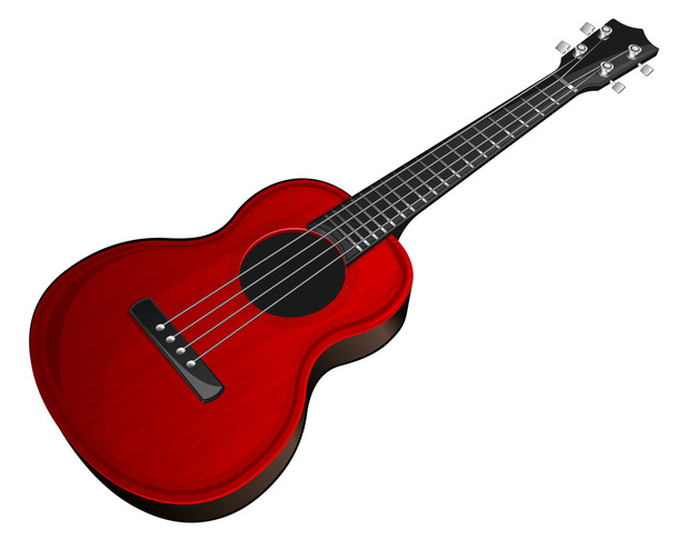 Red ukulele - Vektor, Bild
