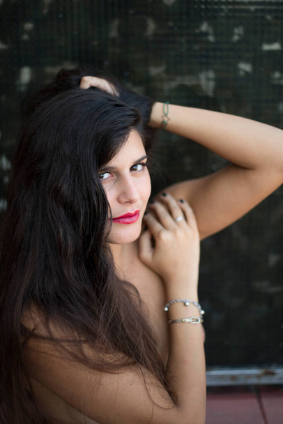 young model student wears casual makeup - Foto, Bild