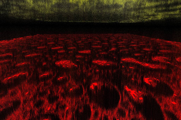 fotografia di gocce di pioggia distinte a forte luce rossa che si trasformano in molteplici modelli e disegni unici - Foto, immagini