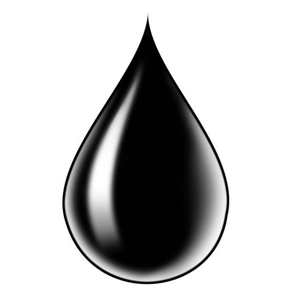 Musta bensiinin pudotus. Öljy-, kaasu- ja öljyteollisuus ja teollisuus. 3D-kuvitus - Valokuva, kuva