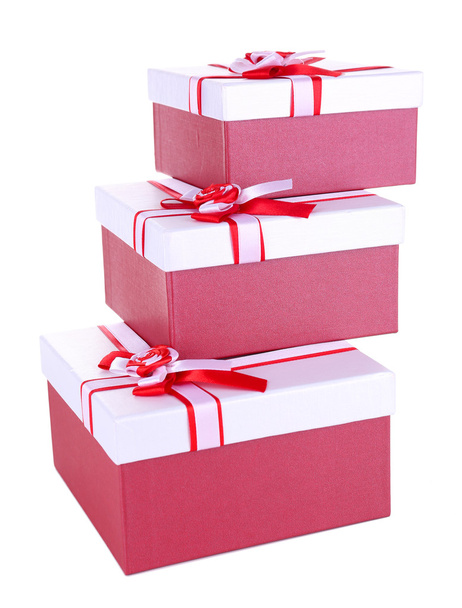 belle scatole regalo isolate su bianco
 - Foto, immagini