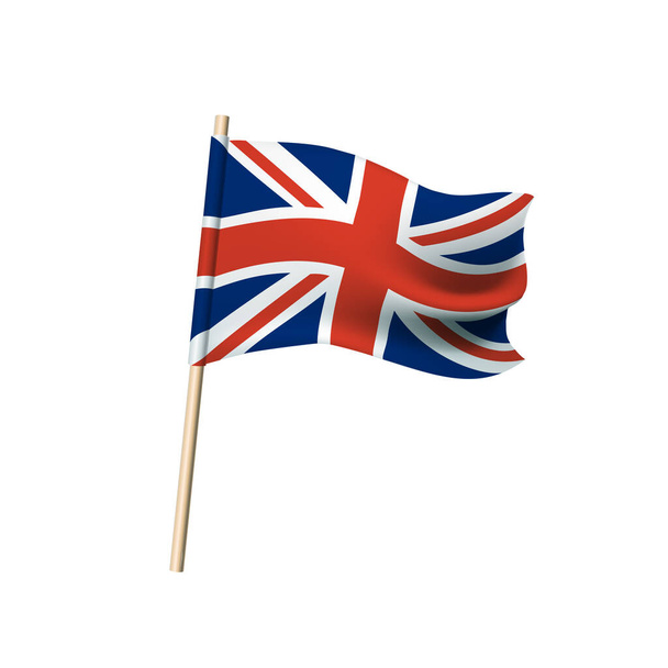 Bandera de Gran Bretaña, cruz roja y blanca sobre fondo azul. Ilustración del vector
 - Vector, imagen