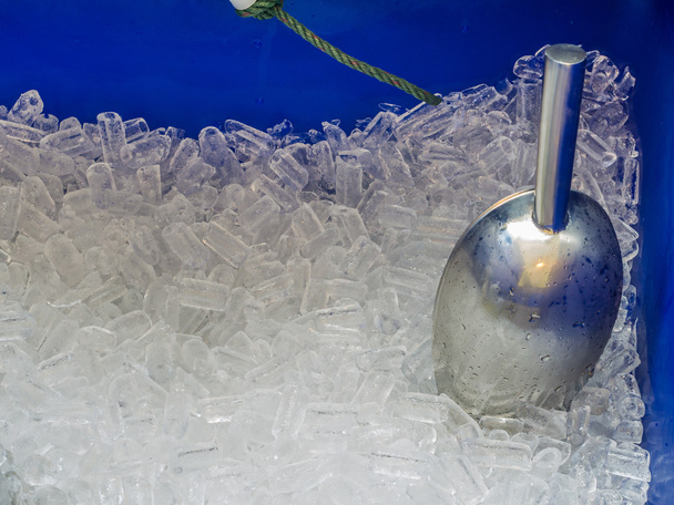 τον πάγο στο μπλε κάδο - Φωτογραφία, εικόνα