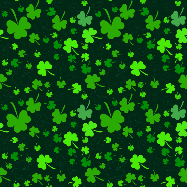Seamless clover pattern on Patrick's Day - Foto, afbeelding