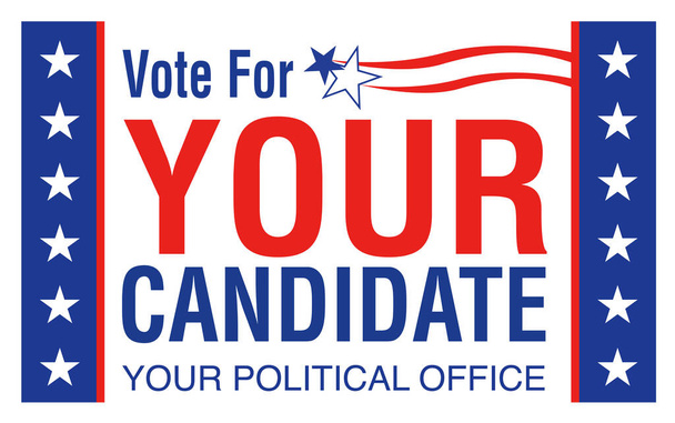benutzerdefinierte Abstimmung für Zeichen Wahl politische Stimmabgabe Banner halten - Vektor, Bild