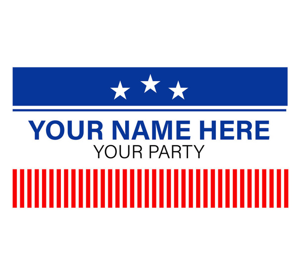 custom vote for sign election political voting banner holding - Vector, Image