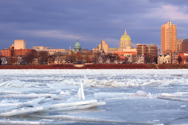 River Ice at Harrisburg - Photo, Image
