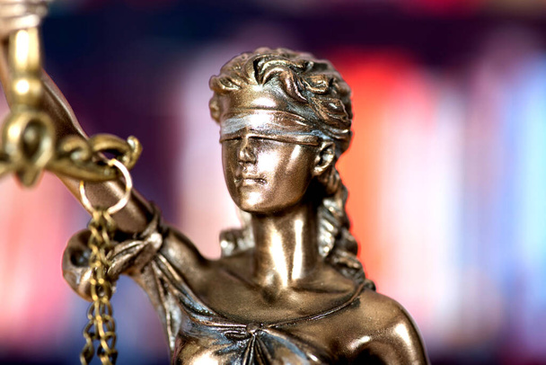 Figure of Justitia goddess of justice - Photo, Image
