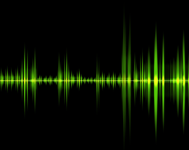 Green wave of sound - 写真・画像