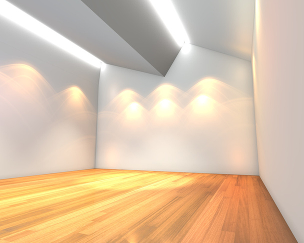 üres szobában fehér fal, mennyezet fogazás - Fotó, kép