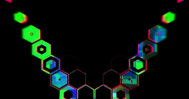 Hexagons Robbanás. VJ hurkok. Átfedés - Felvétel, videó