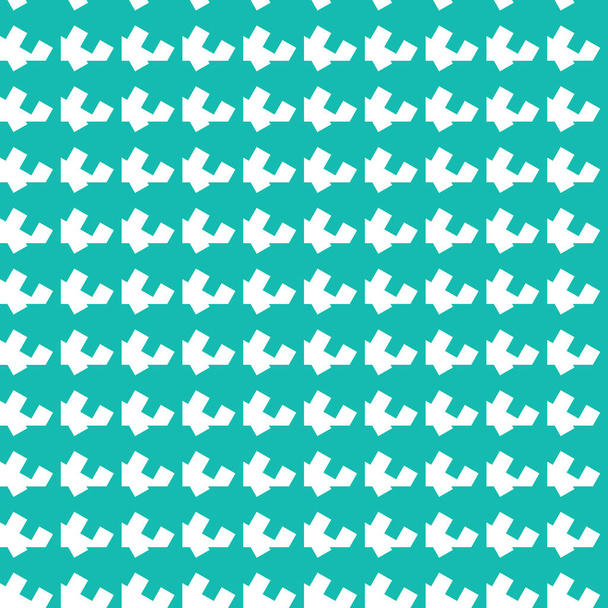 Fondo de textura de patrón sin costura vectorial con formas geométricas, coloreado en colores azul y blanco. - Vector, Imagen