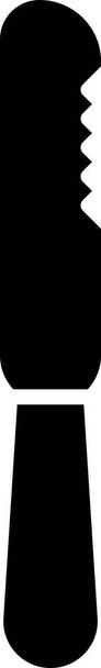 Icono de cuchillo plástico desechable negro aislado sobre fondo blanco. Ilustración vectorial
. - Vector, imagen