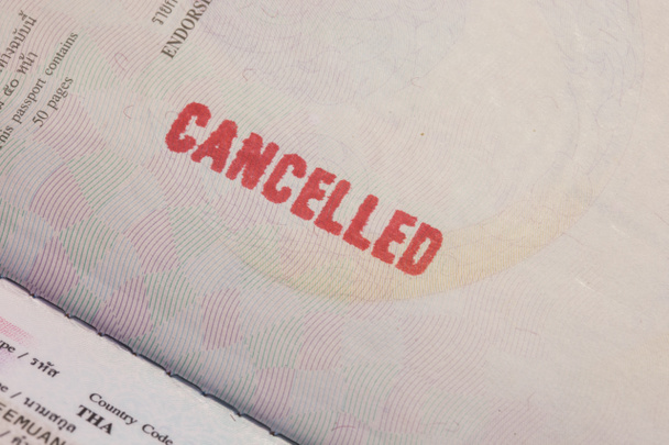 Carimbo de passaporte anulado
 - Foto, Imagem