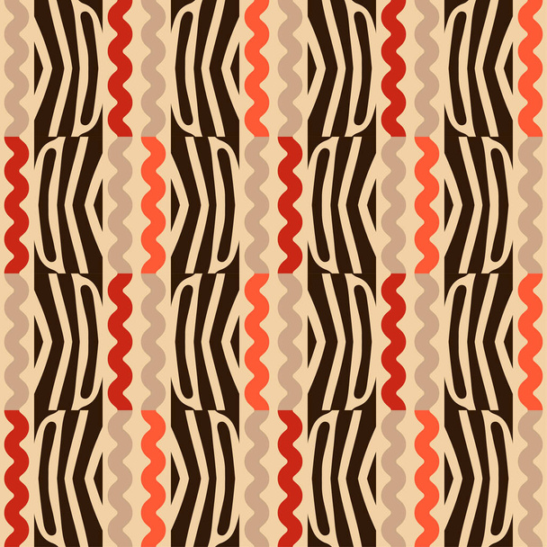 Seamless background with Zebra stripes. African animals. Vector illustration for web design or print. - Vector, imagen