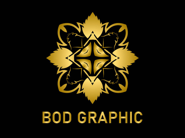 ロゴの装飾ゴールドあなたのロゴブランドのためのエレガントな - 写真・画像