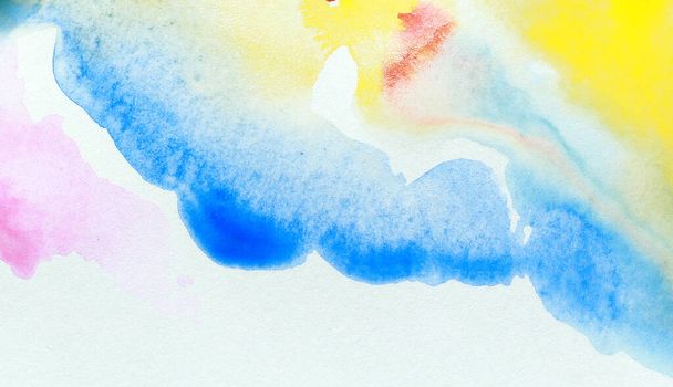water color hand painted abstract background illustration with paint spot - Photo, Image