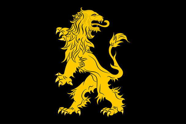 Σημαία της Ceredigion είναι μια κύρια περιοχή της Ουαλίας, που αντιστοιχεί στην ιστορική κομητεία του Cardiganshire. Εικονογράφηση διανύσματος - Διάνυσμα, εικόνα