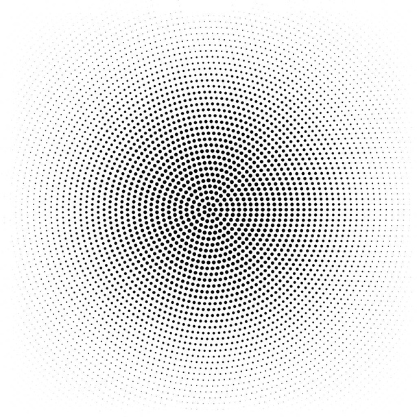Ilustração vetorial. Textura padrão de meio tom abstrato. Gradiente dos círculos. Preto Branco
.  - Vetor, Imagem