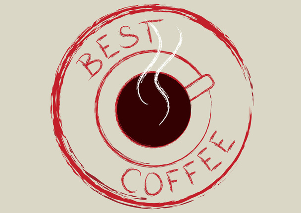 kávé-kupa bélyegző - Vektor, kép