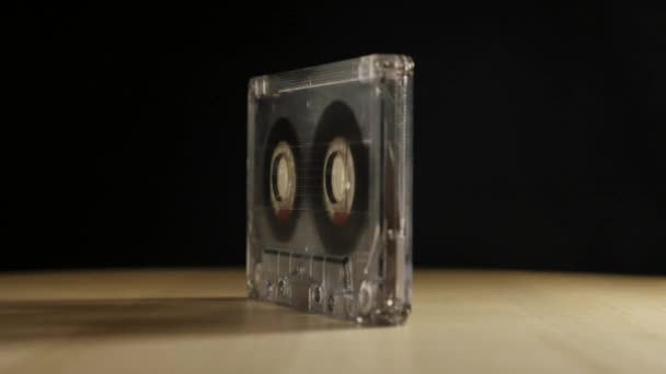 imagens de close-up de fita cassete vintage
 - Filmagem, Vídeo