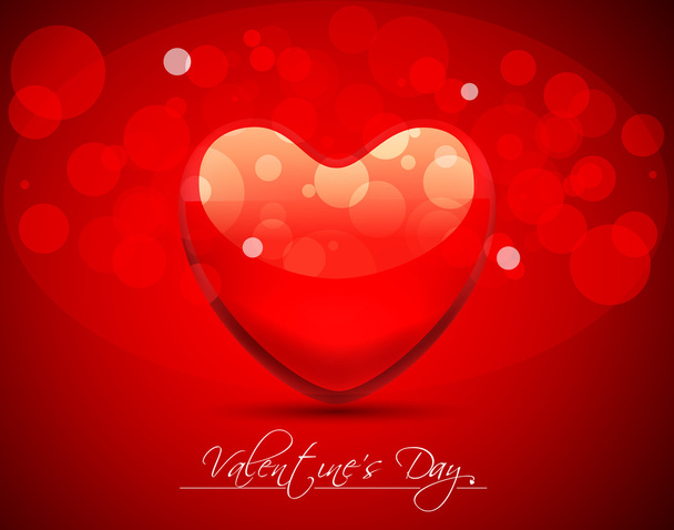 Abstract Vector Heart for Valentines Day Background - Vektör, Görsel