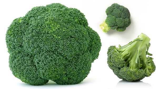 Świeże warzywa, połączenie brokułów na białym tle.Frisches Gemse, Brokkoli-Kombination auf weiem Hintergrund. - Zdjęcie, obraz