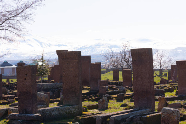 Seljuk Cementerio de Ahlat, las lápidas de notables islámicos medievales
. - Foto, imagen