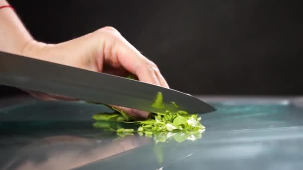 A hand holding a knife - Video, Çekim