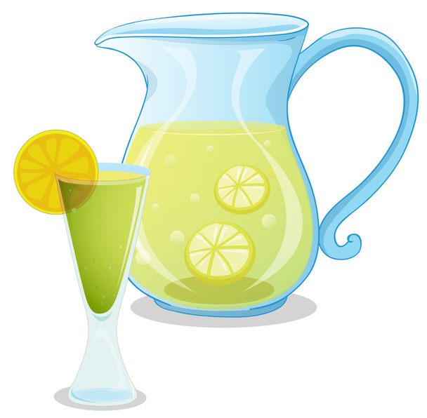 A pitcher of lemonade - Vector, Image