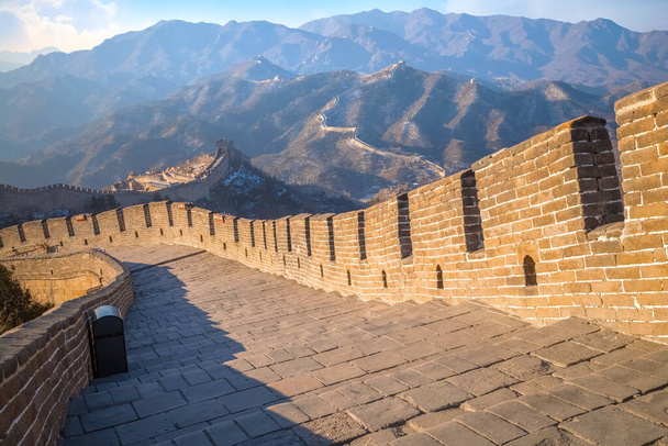 Μεγάλο τείχος της Κίνας στο Badaling site στο Πεκίνο, Κίνα - Φωτογραφία, εικόνα